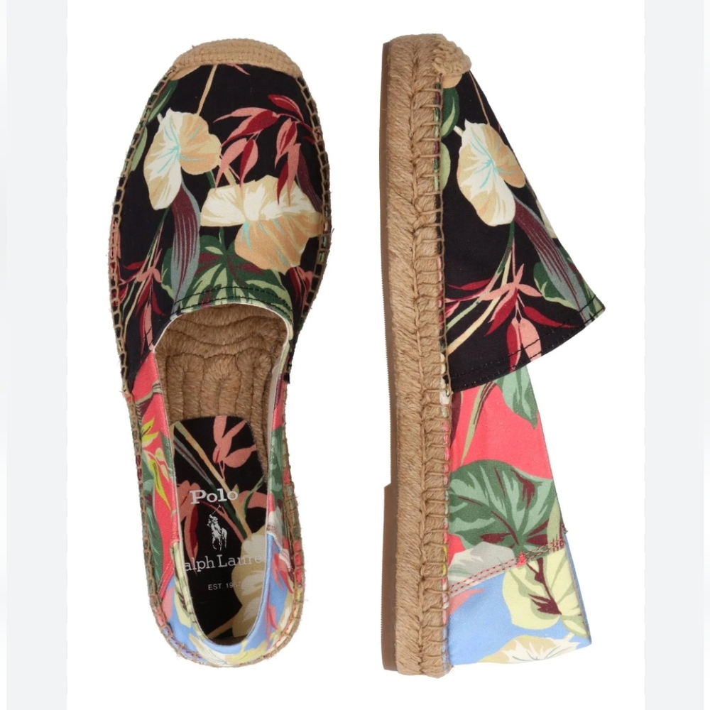 Polo by Ralph Lauren Cevio floral canvas esparilles MEN'S size 14 new